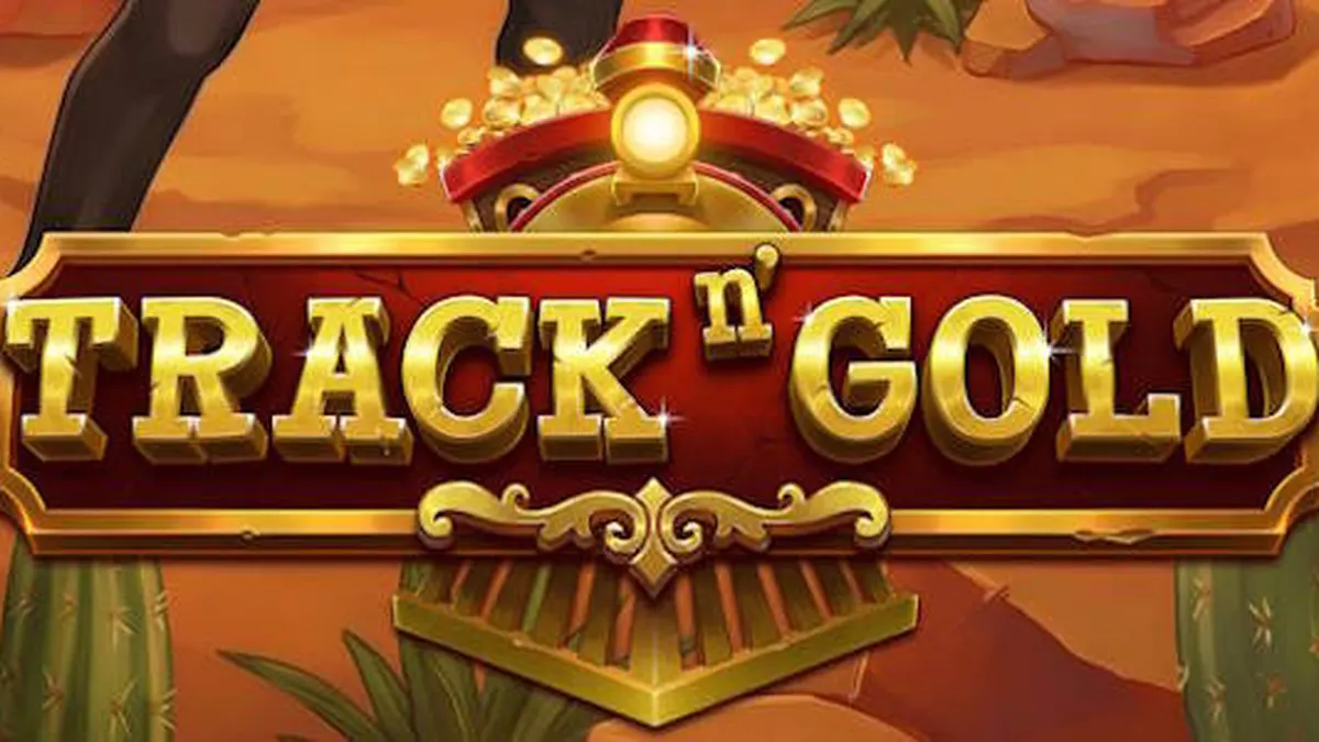 Tampilan visual mesin slot bertema kereta api Track n Gold