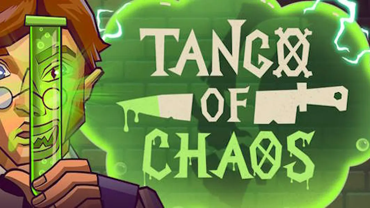 Tampilan visual laboratorium eksentrik dalam slot Tango of Chaos